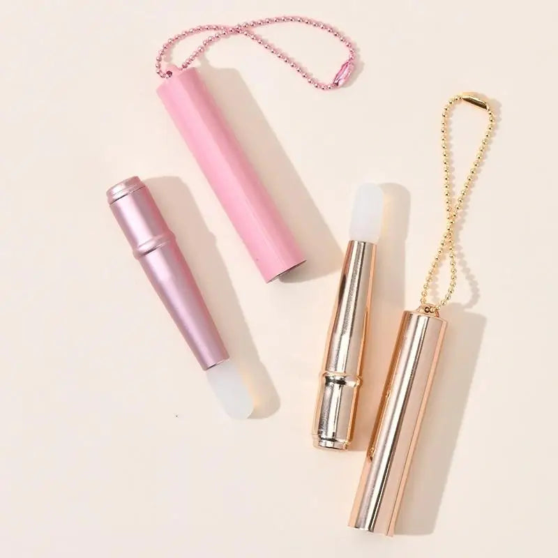 Mini Silicone Lip Brush Concealer Brush With Cover Chain Lip Mask Appl…