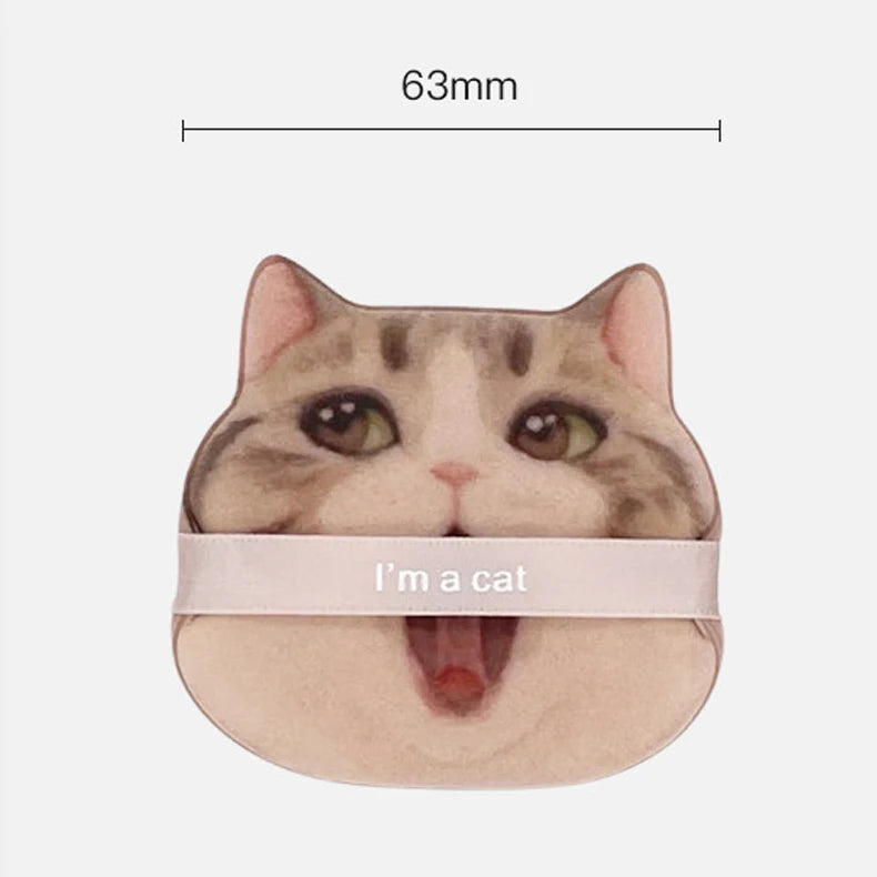 1/4pcs Kitty Air Cushion Powder Puff Cute Cat Cosmetic Puffs Hydrophilic Non-latex Facial Foundation Beauty Tool Dry Wet Makeup