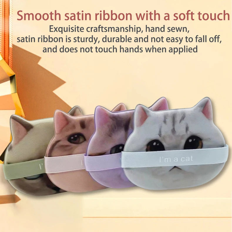 1/4pcs Kitty Air Cushion Powder Puff Cute Cat Cosmetic Puffs Hydrophilic Non-latex Facial Foundation Beauty Tool Dry Wet Makeup