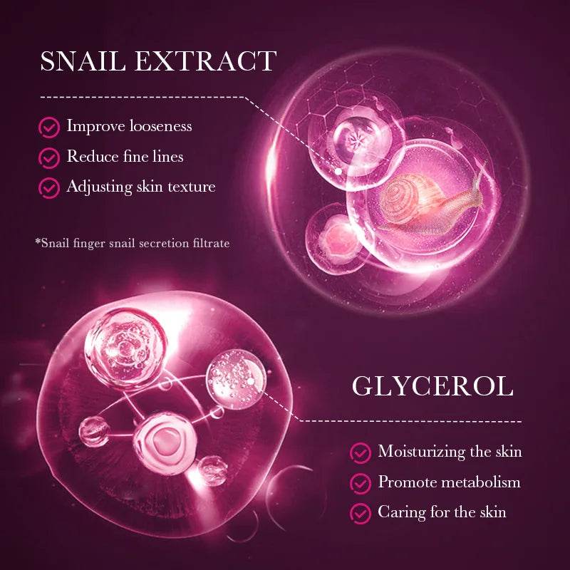 10pcs SADOER Snail Collagen Facial Masks Firming Moisturizing Brightening Hydrating Face Mask Beauty Face Skin Care Products