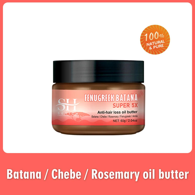 Naturals Anti-Hair Loss Oil Super 5x set African fast hair growth Chebe Batana oil butter  Fenugreek hair regrowth treatment