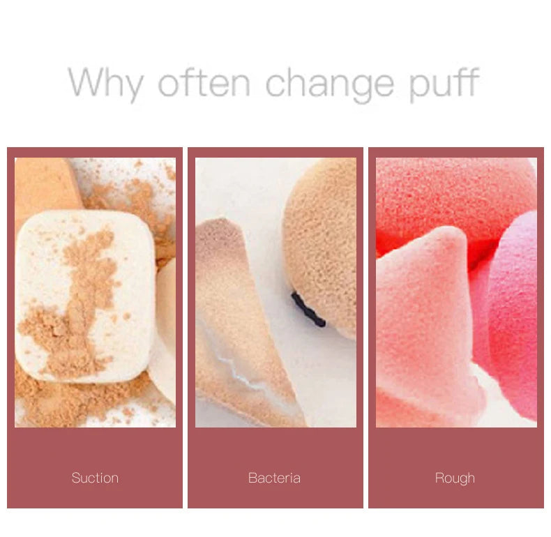 1/4pcs Kitty Air Cushion Powder Puff Cute Cat Cosmetic Puffs Hydrophilic Non-latex Facial Foundation Beauty Tool Dry Wet Makeup
