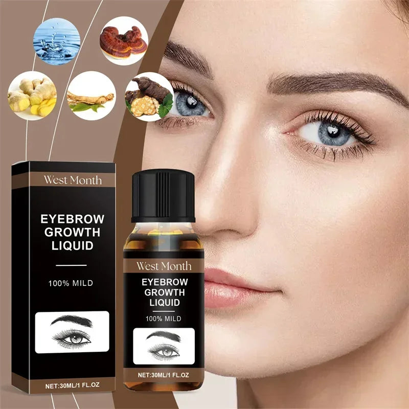 Eyebrow Growth Serum Eyelash Hair Growth Anti Hairs Loss Product Prevent Baldness Fuller Thicker Lengthening Eyebrow Makeup 30ml