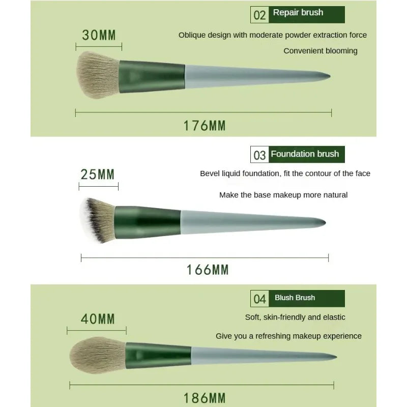 Soft Hair Makeup Brush Suit - Eye Shadow Powder Brush Foundation Blush Highlight Concealer - Makeup To