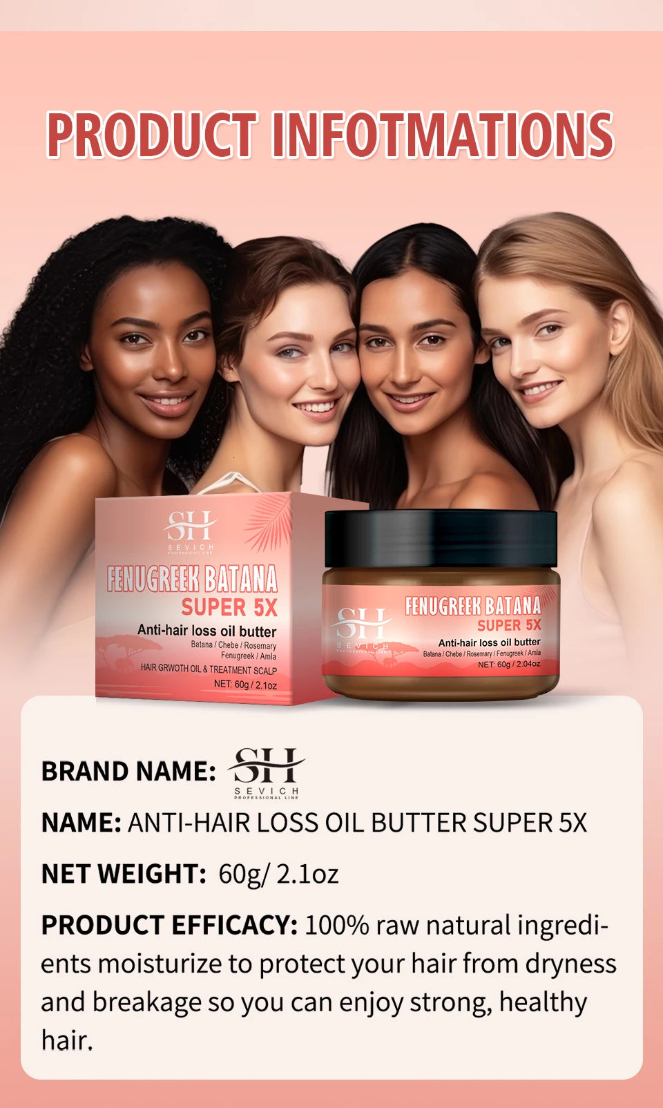 Naturals Anti-Hair Loss Oil Super 5x set African fast hair growth Chebe Batana oil butter  Fenugreek hair regrowth treatment