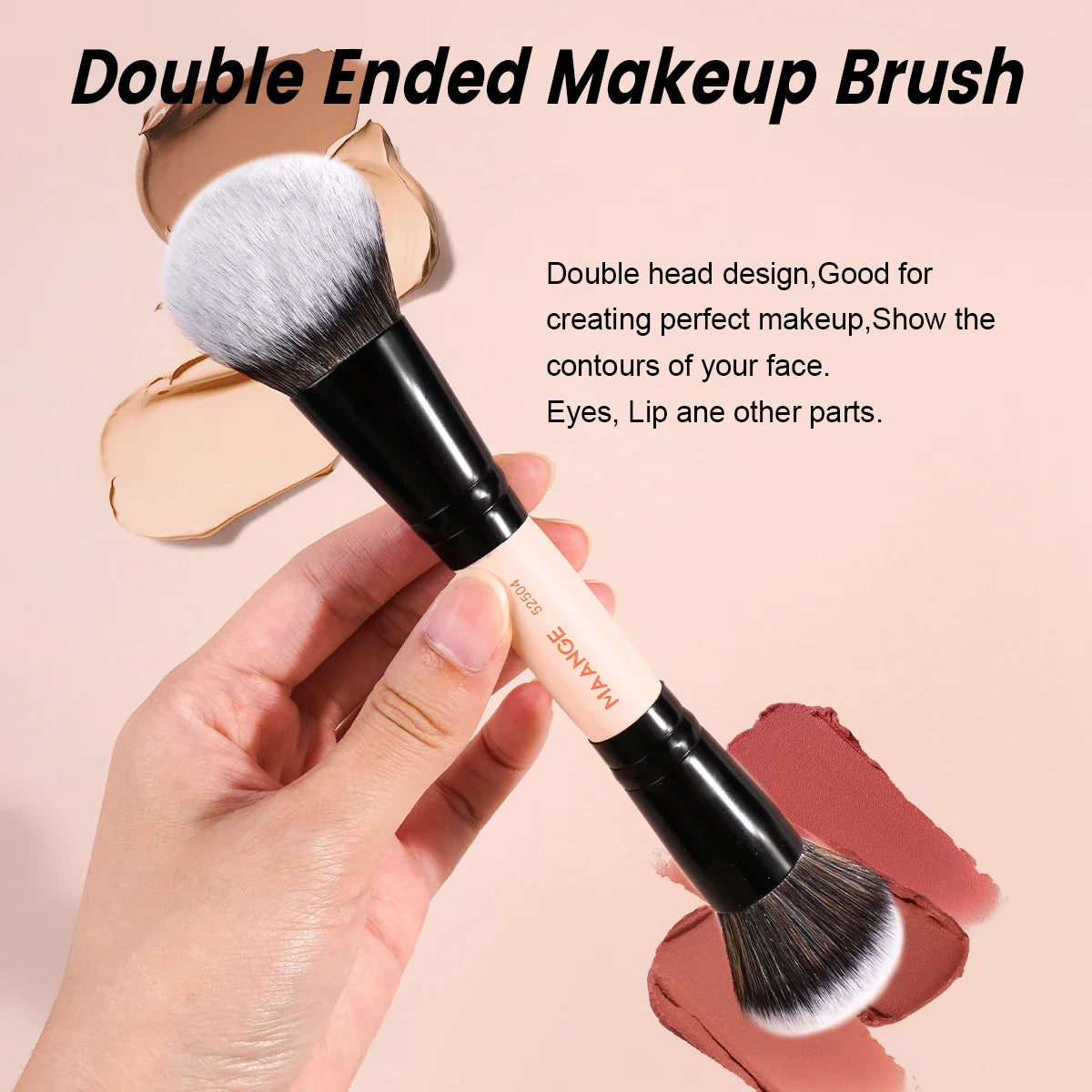 MAANGE Professional Foundation Makeup Brush Soft Dense Hair for Powder Liquid Cream Cosmetics Blending Beauty Tool Premium Gift
