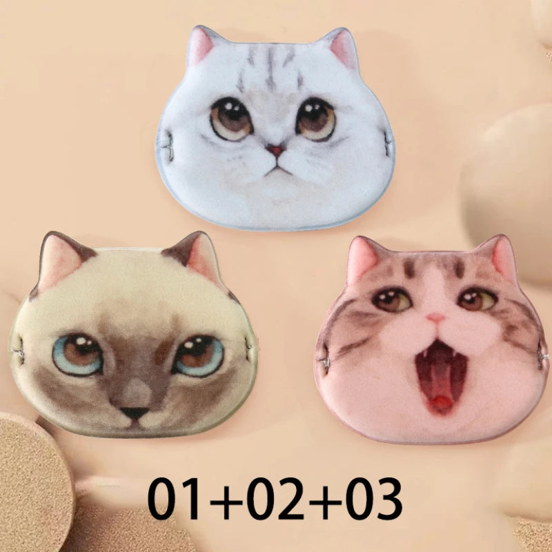1/4pcs Kitty Air Cushion Powder Puff Cute Cat Cosmetic Puffs Hydrophilic Non-latex Facial Foundation Beauty Tool Dry Wet Makeup