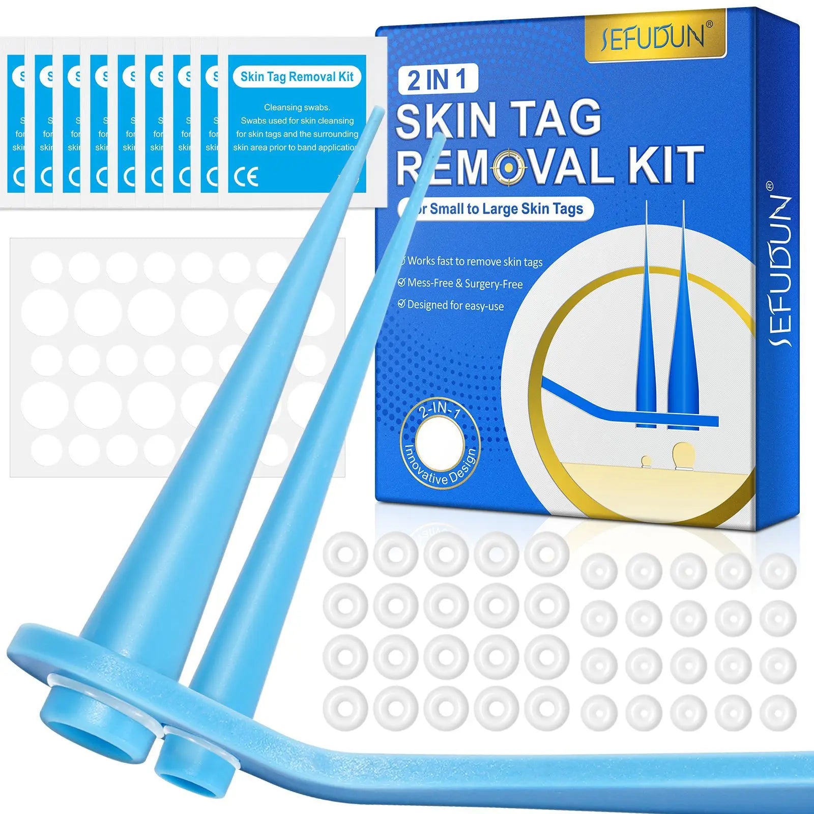 Double Headed Wart Removing Pen Set Auto Skin Tag Remover Painless Mole Wart Remover Skin Tag Removal Kit Skin Care Beauty Tool