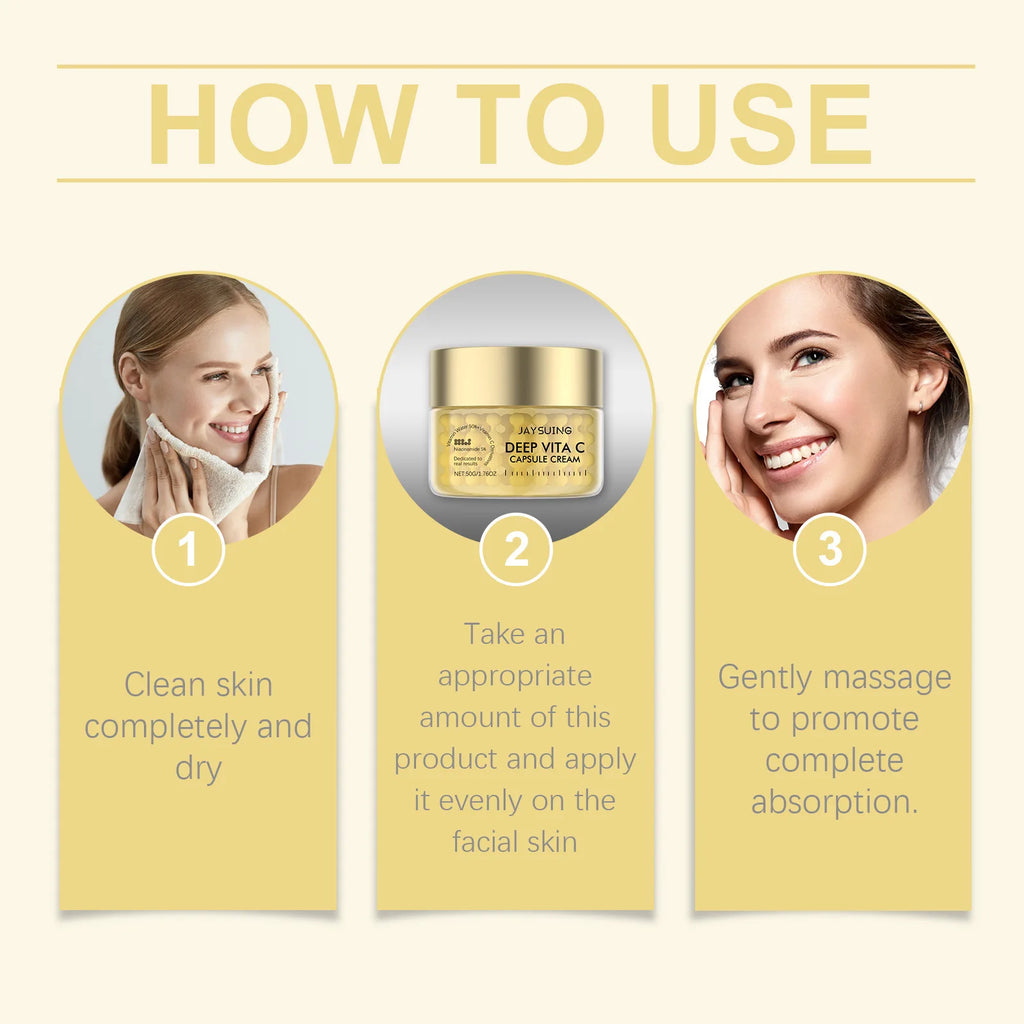 Vitamin C Face Cream Original Dark Spo-ts Removal Fade Blemishes Improve Dullness Moisturizing Brighten Lighten Skincare Cream