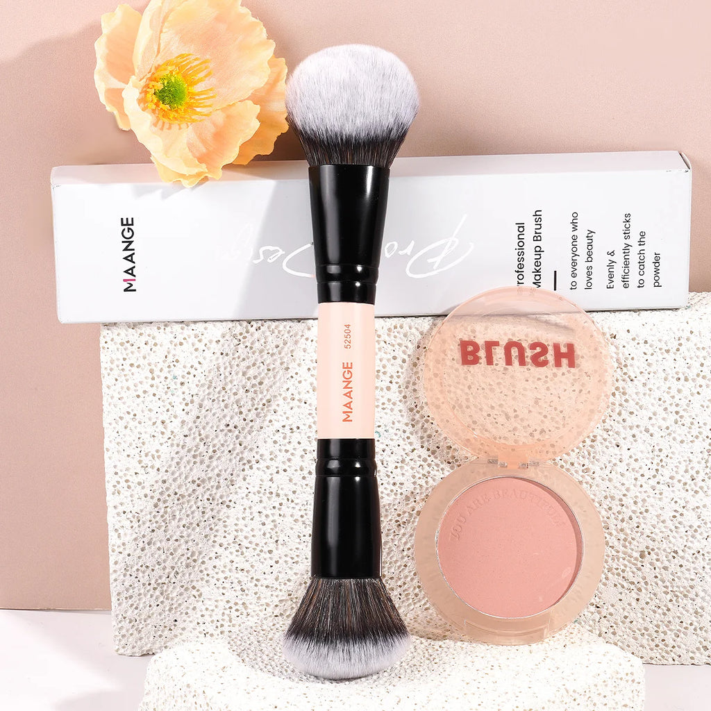 MAANGE Professional Foundation Makeup Brush Soft Dense Hair for Powder Liquid Cream Cosmetics Blending Beauty Tool Premium Gift
