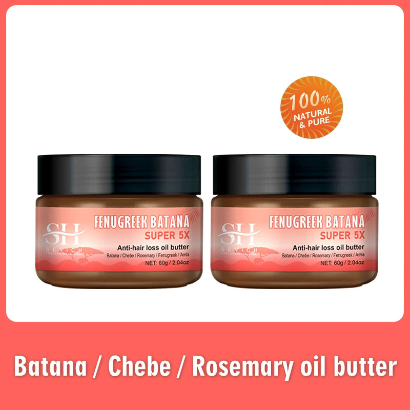 Naturals Anti-Hair Loss Oil Super 5x set African fast hair growth Chebe Batana oil butter  Fenugreek hair regrowth treatment