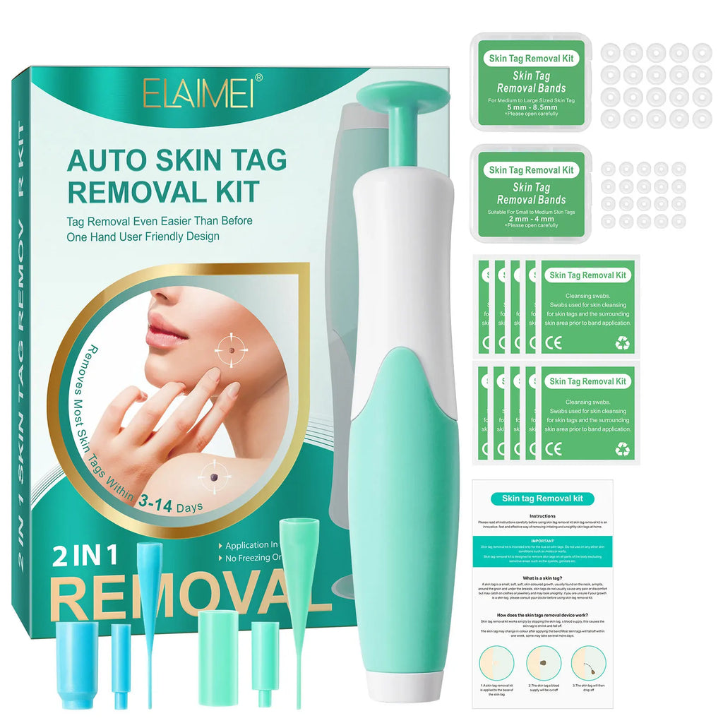 Double Headed Wart Removing Pen Set Auto Skin Tag Remover Painless Mole Wart Remover Skin Tag Removal Kit Skin Care Beauty Tool