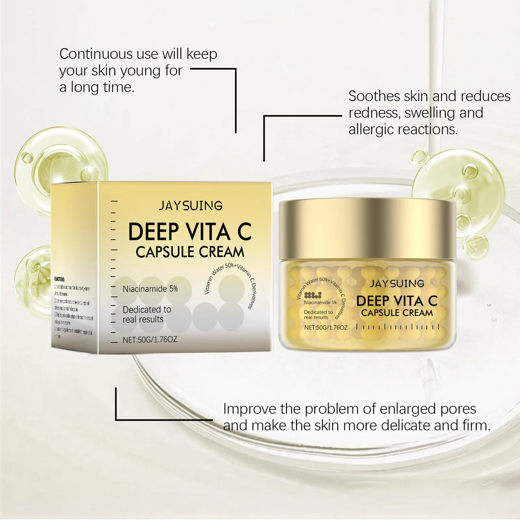 Vitamin C Face Cream Original Dark Spo-ts Removal Fade Blemishes Improve Dullness Moisturizing Brighten Lighten Skincare Cream