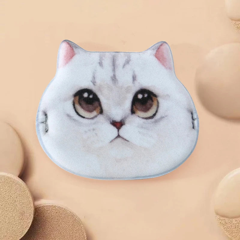 1/4pcs Kitty Air Cushion Powder Puff Cute Cat Cosmetic Puffs Hydrophilic Non-latex Facial Foundation Beauty Tool Dry Wet Makeup