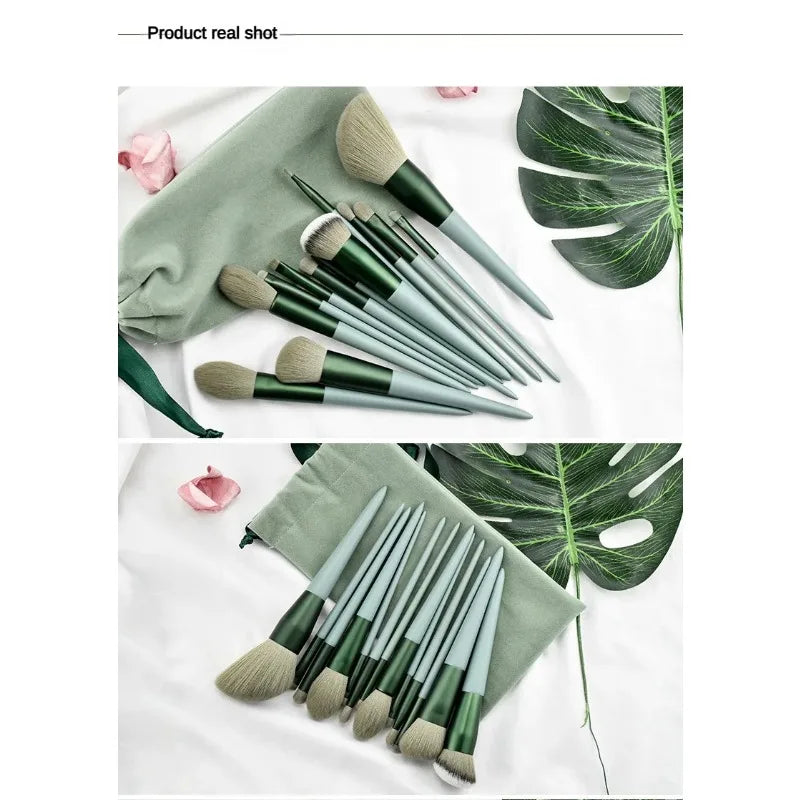 Soft Hair Makeup Brush Suit - Eye Shadow Powder Brush Foundation Blush Highlight Concealer - Makeup To