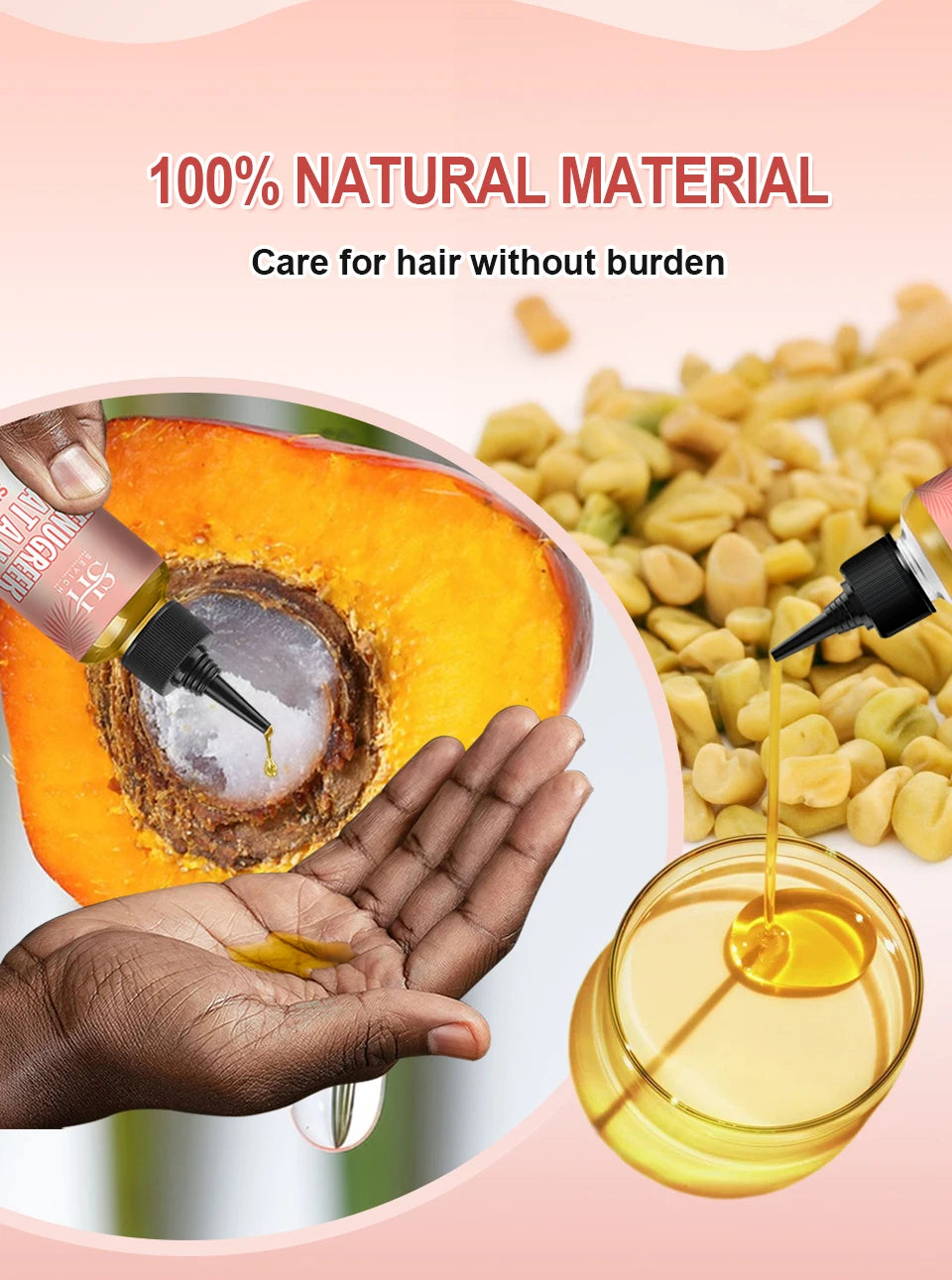 Naturals Anti-Hair Loss Oil Super 5x set African fast hair growth Chebe Batana oil butter  Fenugreek hair regrowth treatment