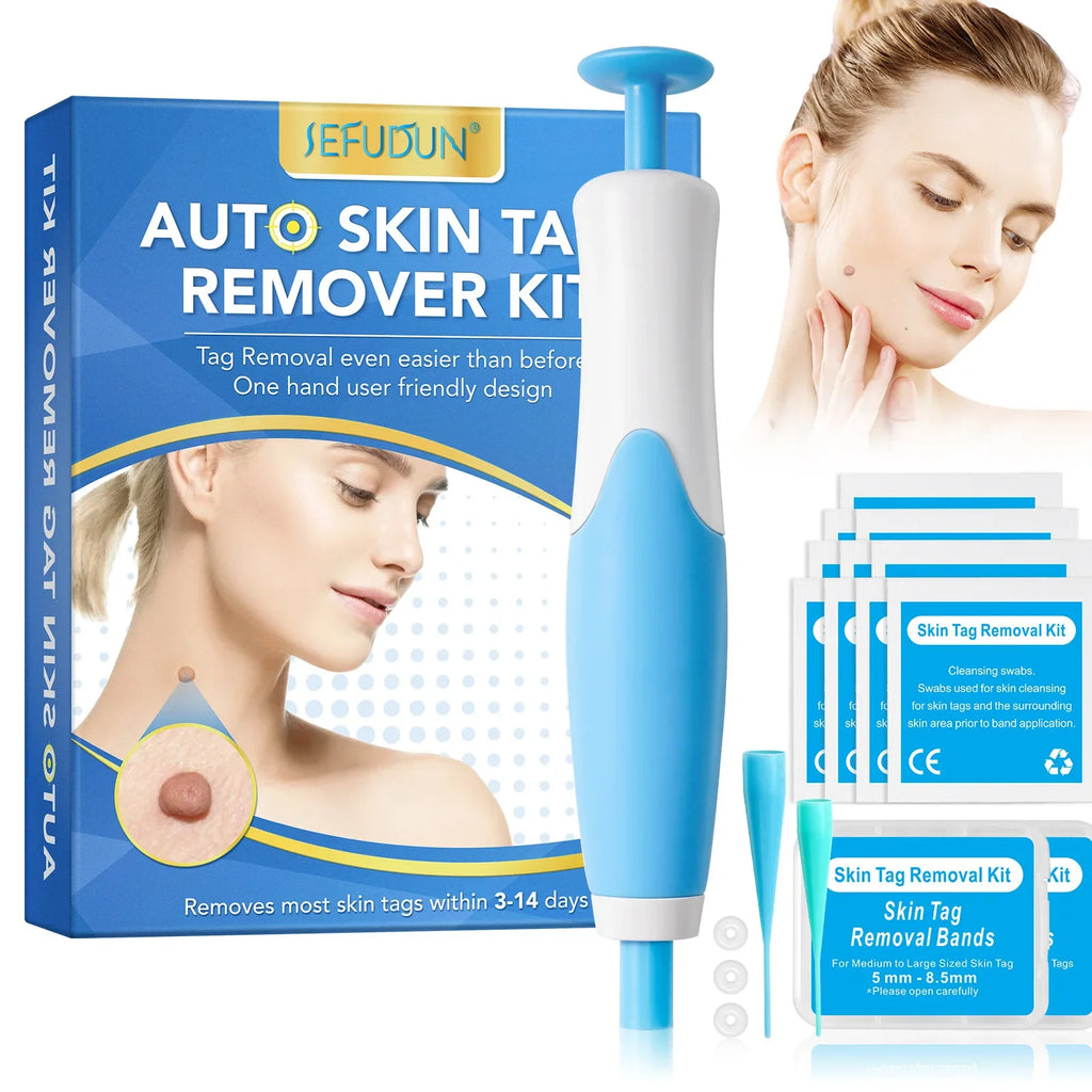 Double Headed Wart Removing Pen Set Auto Skin Tag Remover Painless Mole Wart Remover Skin Tag Removal Kit Skin Care Beauty Tool