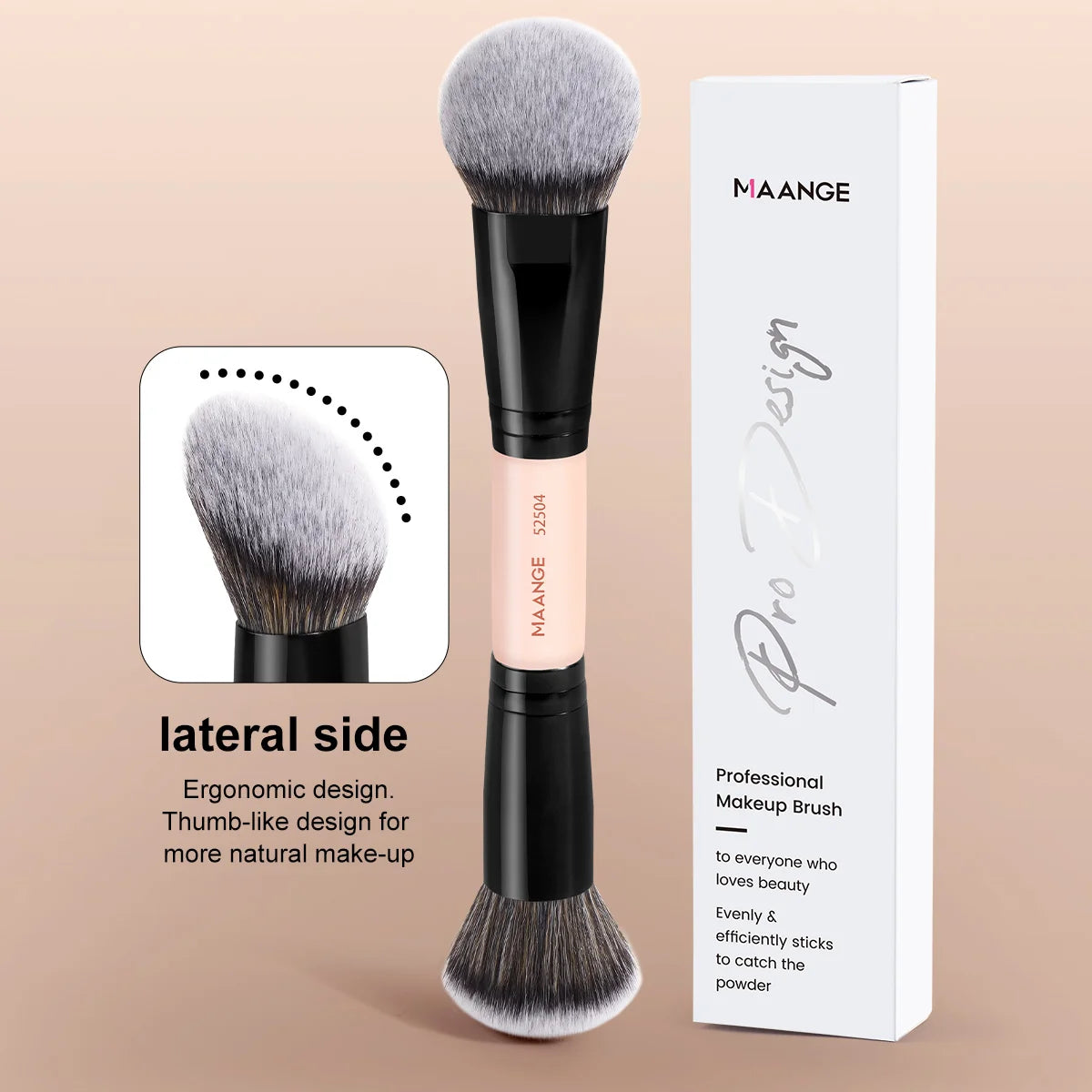 MAANGE Professional Foundation Makeup Brush Soft Dense Hair for Powder Liquid Cream Cosmetics Blending Beauty Tool Premium Gift