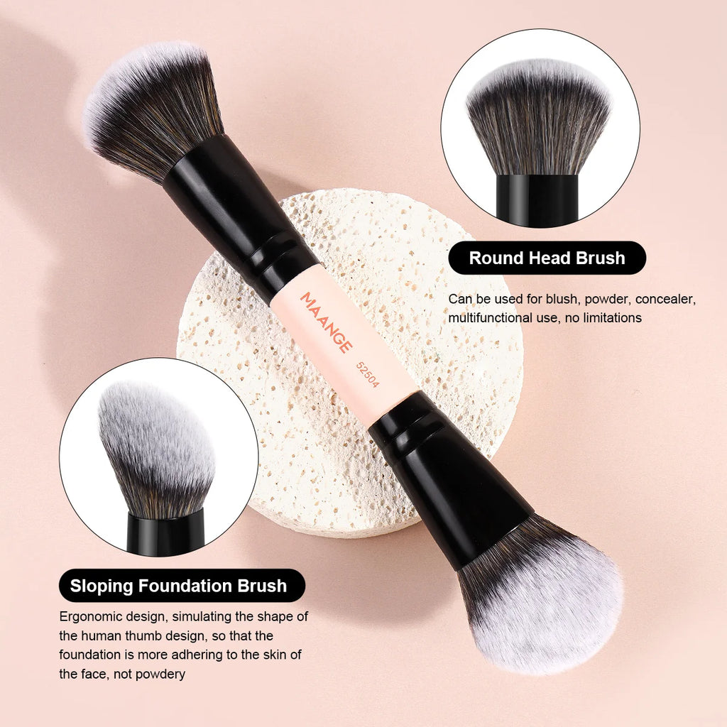 MAANGE Professional Foundation Makeup Brush Soft Dense Hair for Powder Liquid Cream Cosmetics Blending Beauty Tool Premium Gift